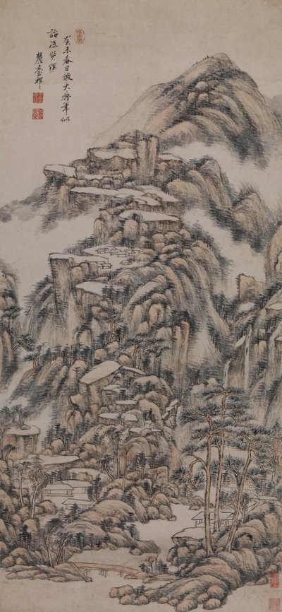 Paysage dans le style de Huang Gongwang - Wang Yuanqi